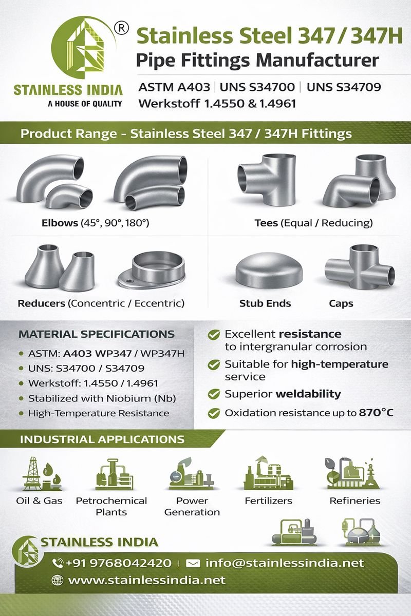 347H Stainless Steel Elbow for Power Plants
