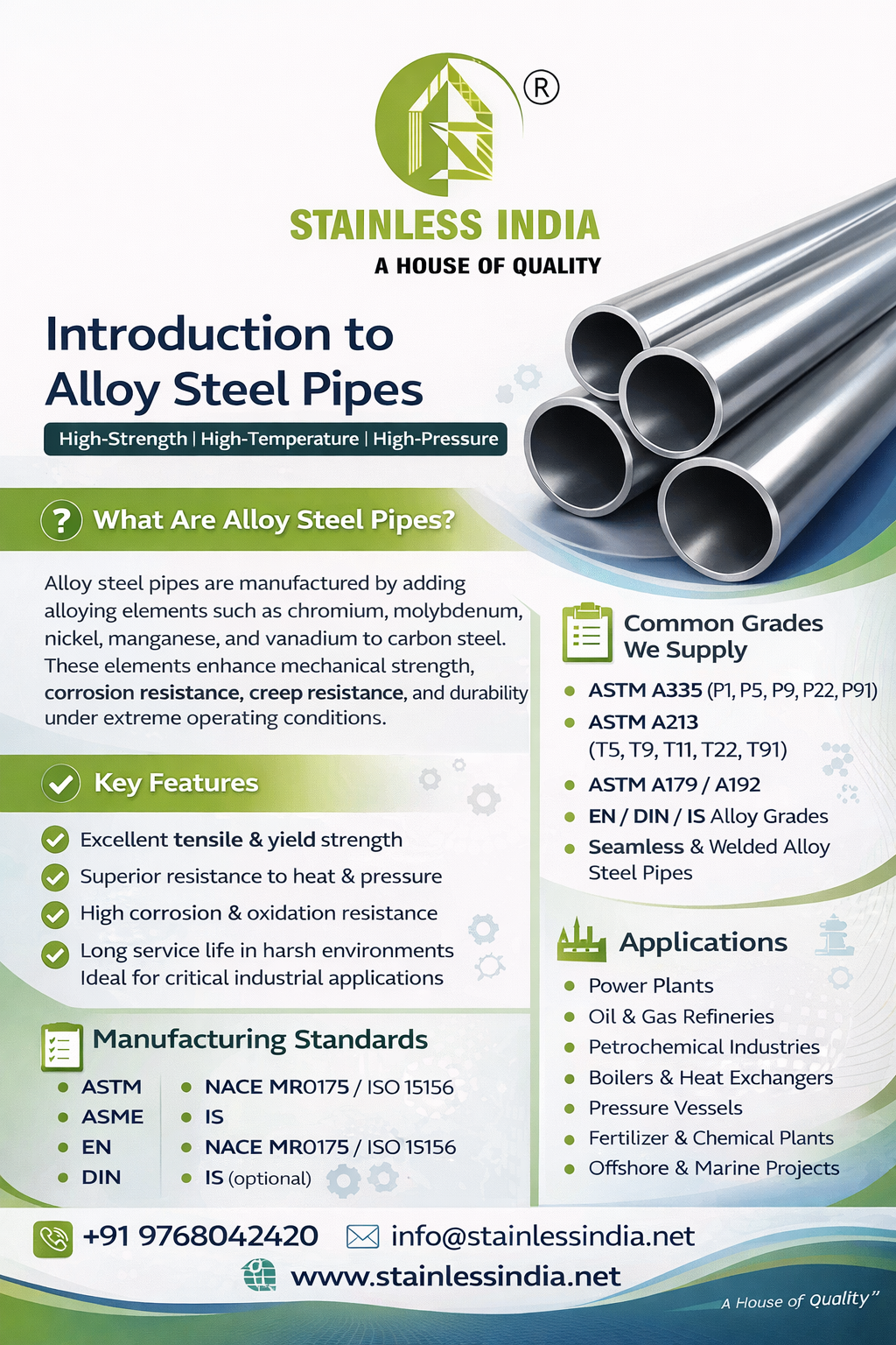 ASTM A335 Alloy Steel Seamless Pipe