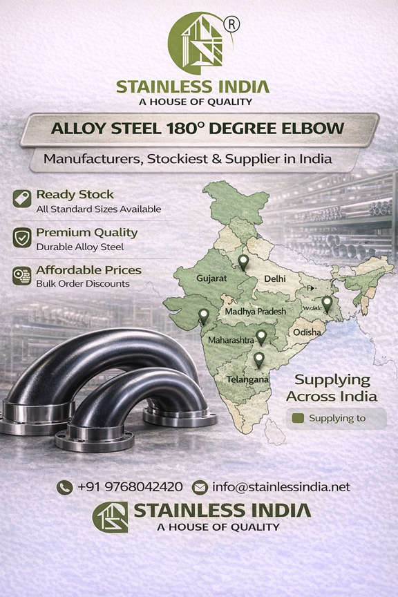 ASME Standard Alloy Steel 180 Degree Elbow