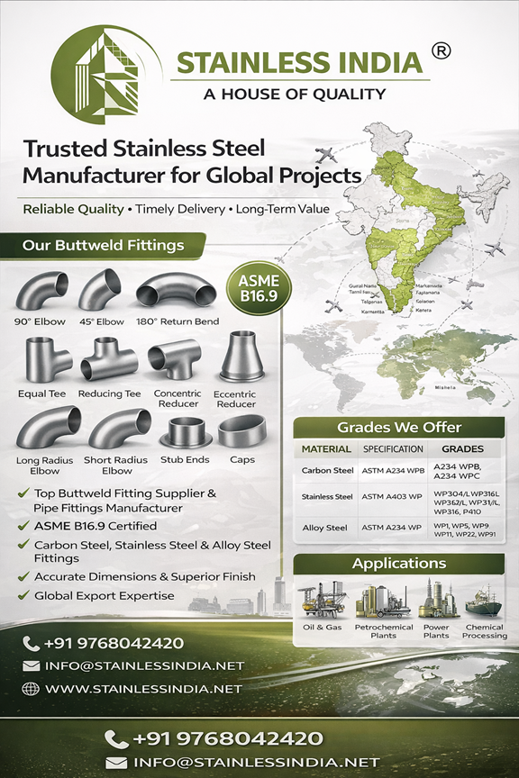 Industrial Grade Buttweld Pipe Fittings