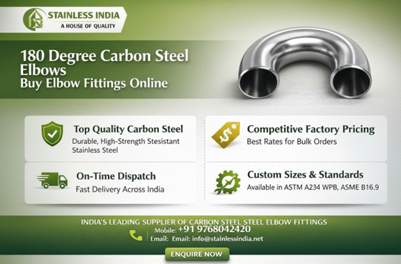 Carbon Steel Long Radius 180 Degree Elbow