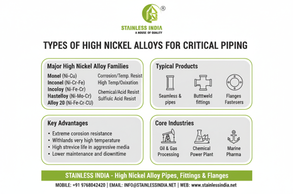 Nickel Alloy Tube Fittings Exporter in India