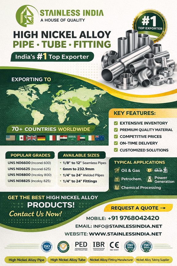 Nickel Alloy Fittings for Refinery Applications